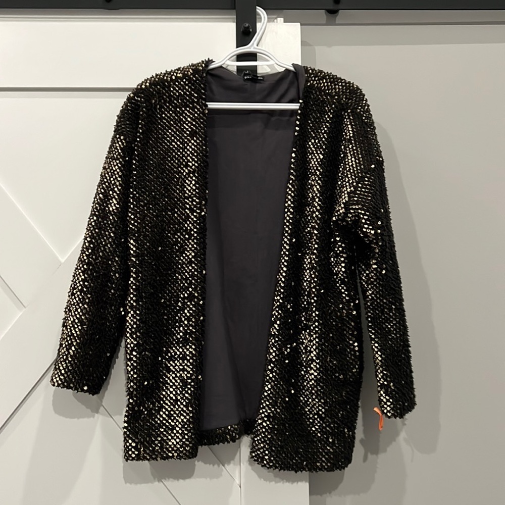 Express sequin coatigan